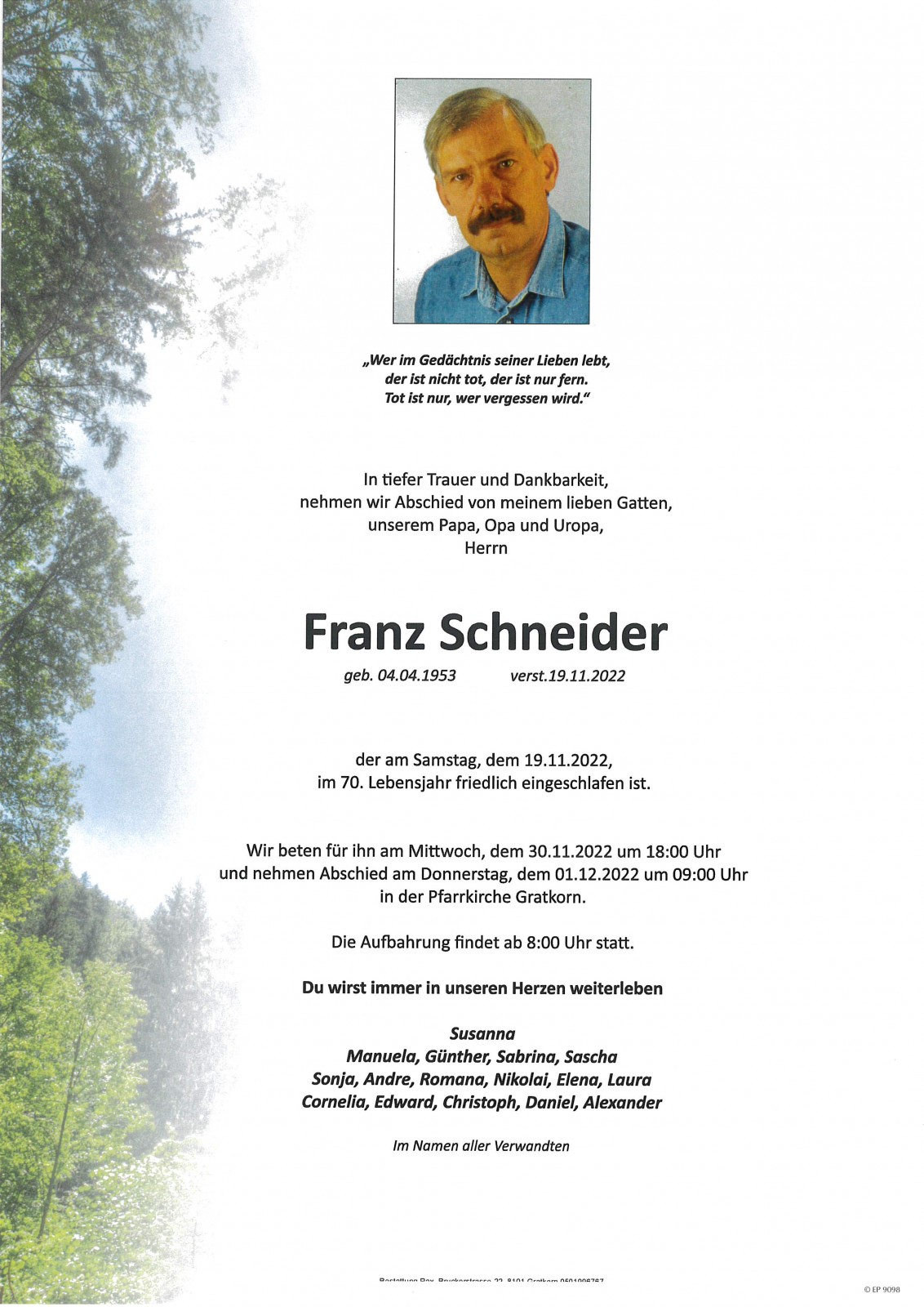 Parte Franz Schneider