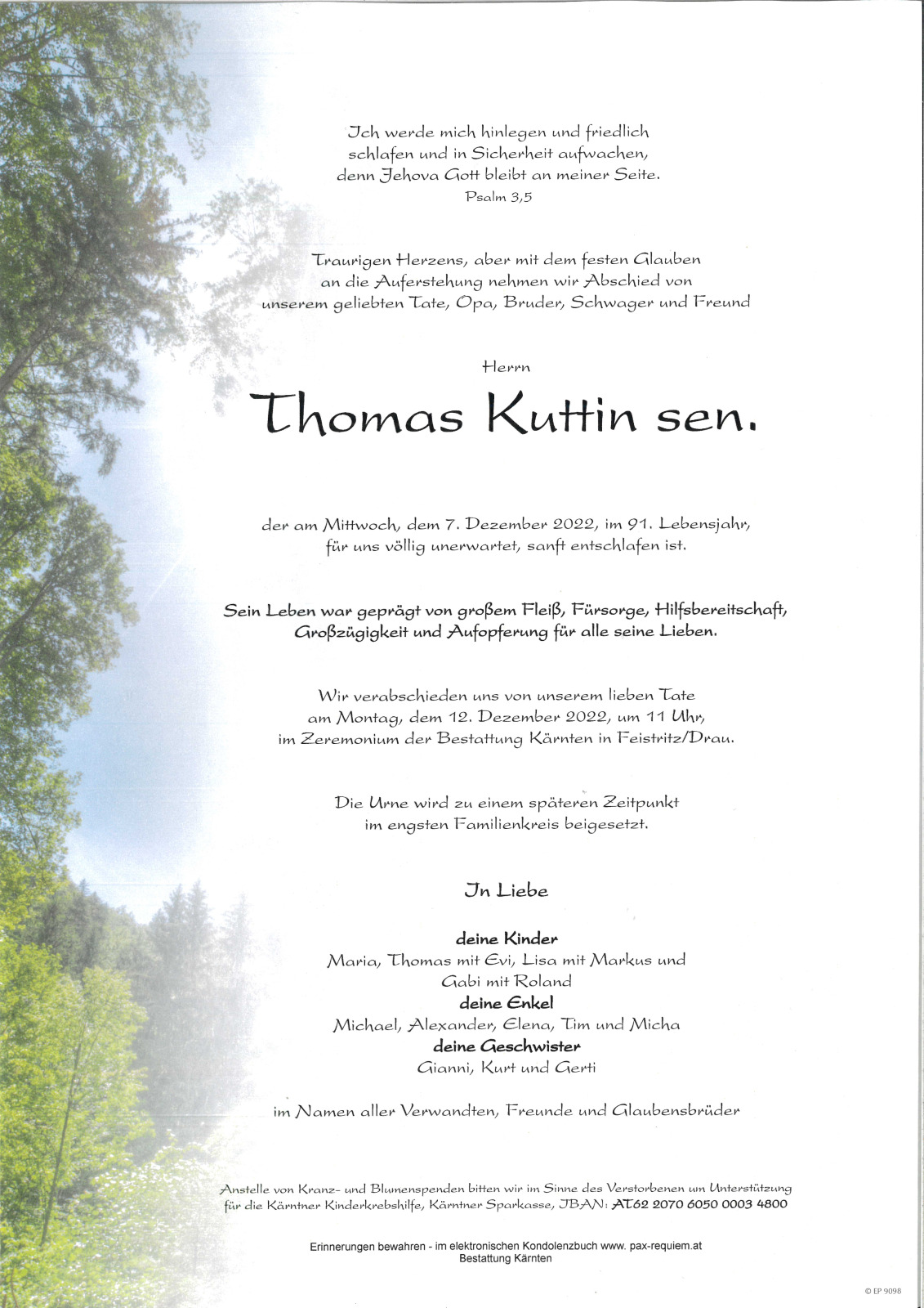 Parte Thomas Kuttin sen.