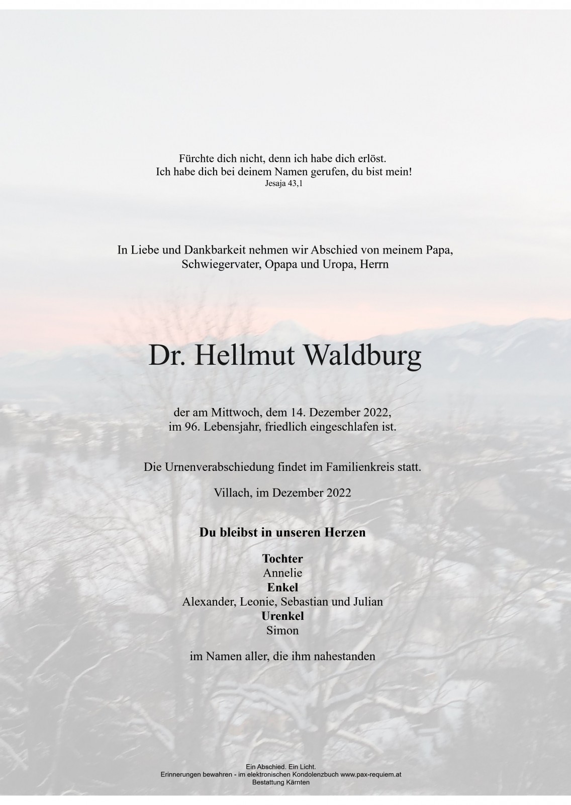 Parte Dr. Hellmut Waldburg