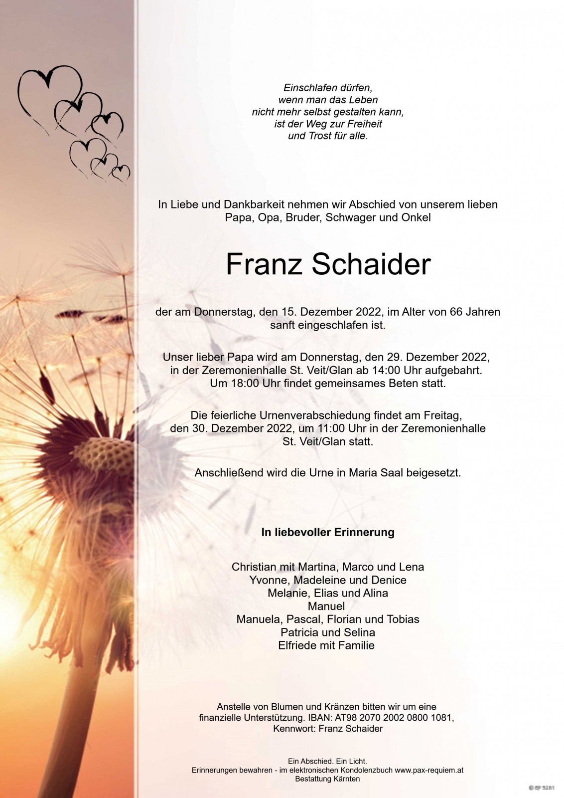 Parte Franz Schaider