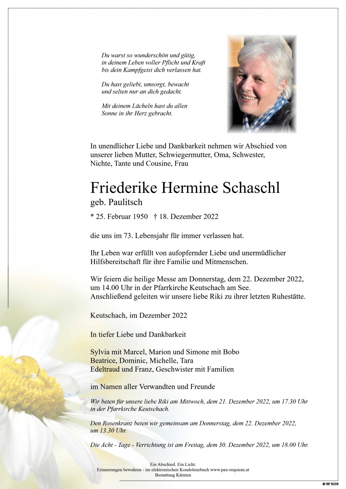 Parte Friederike Hermine Schaschl