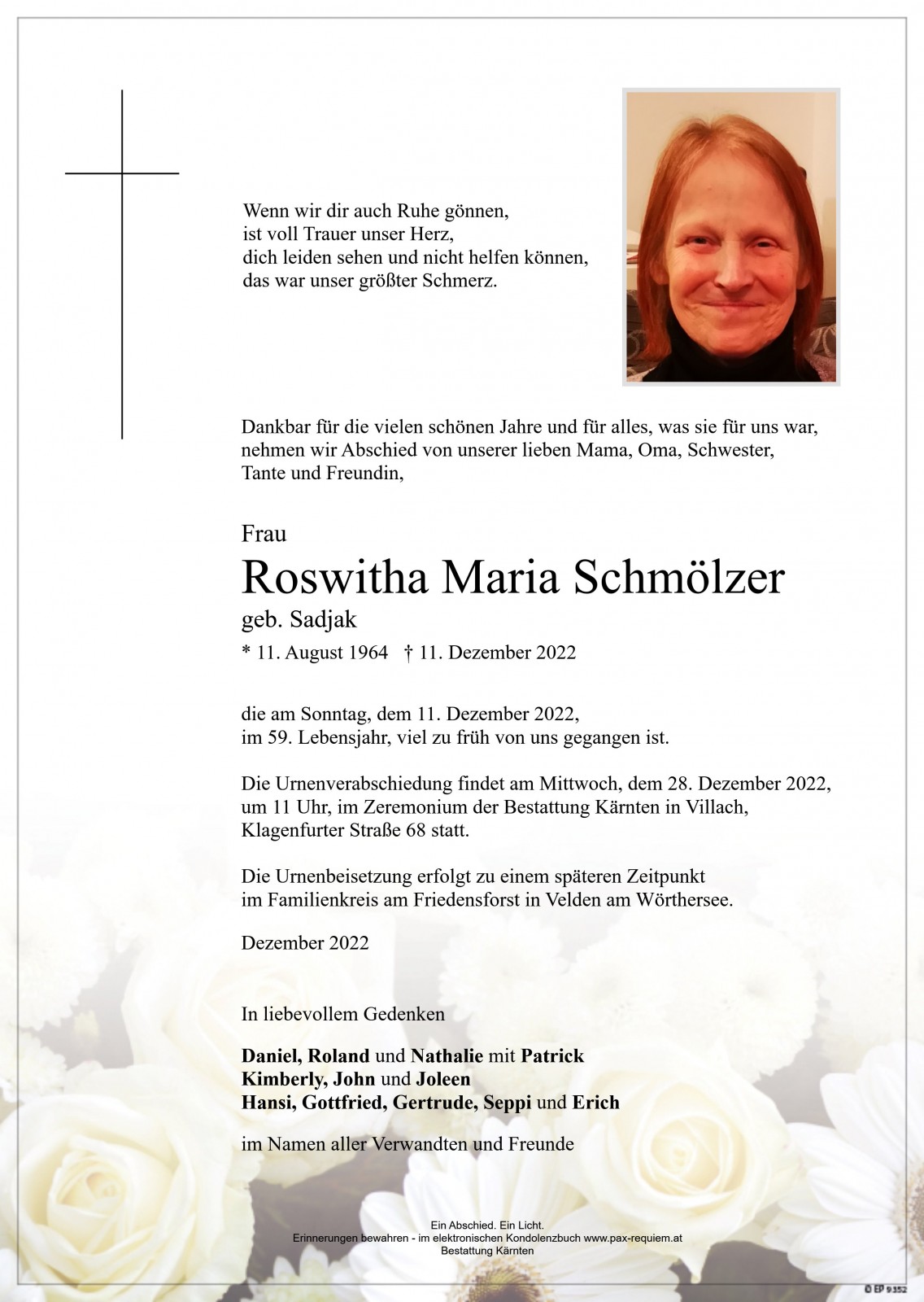 Parte Roswitha Maria Schmölzer, geb. Sadjak