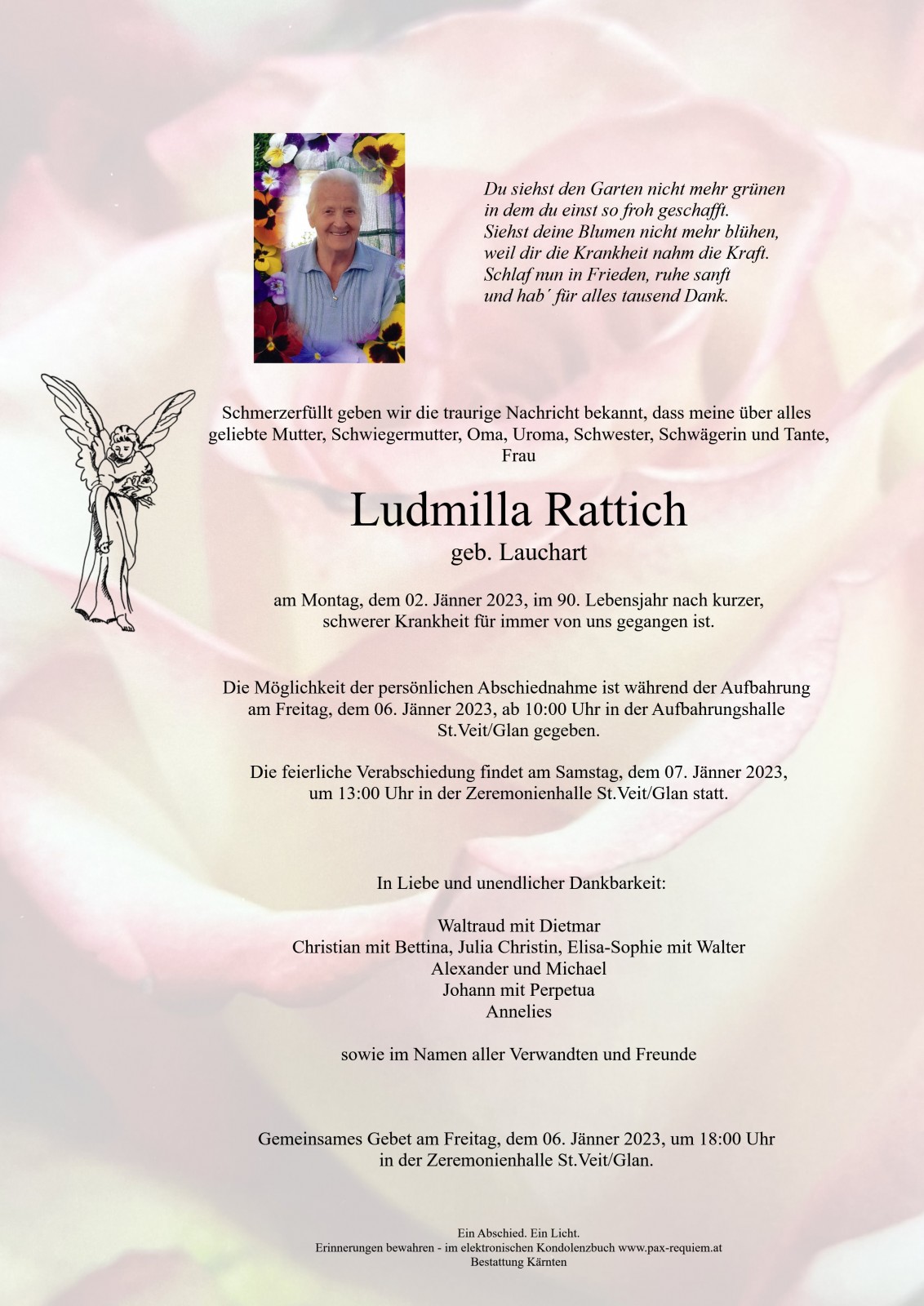 Parte Ludmilla Rattich, geb. Lauchart