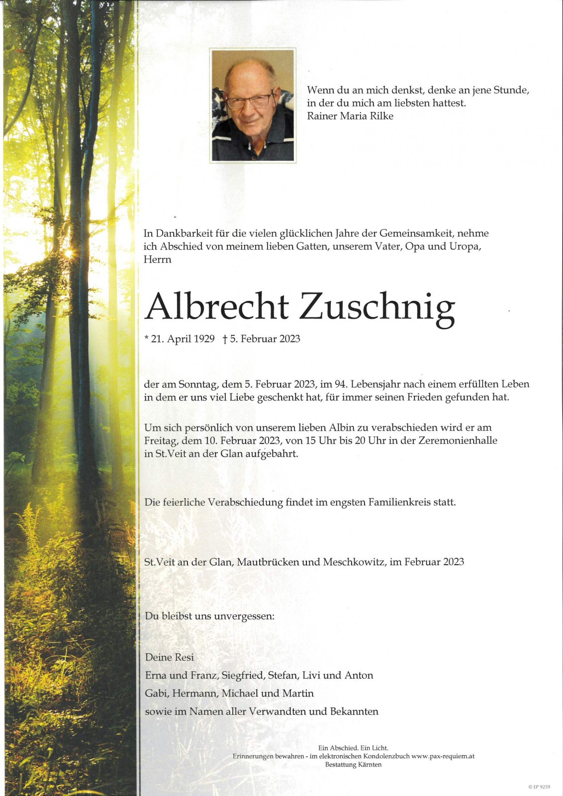 Parte Albrecht Zuschnig