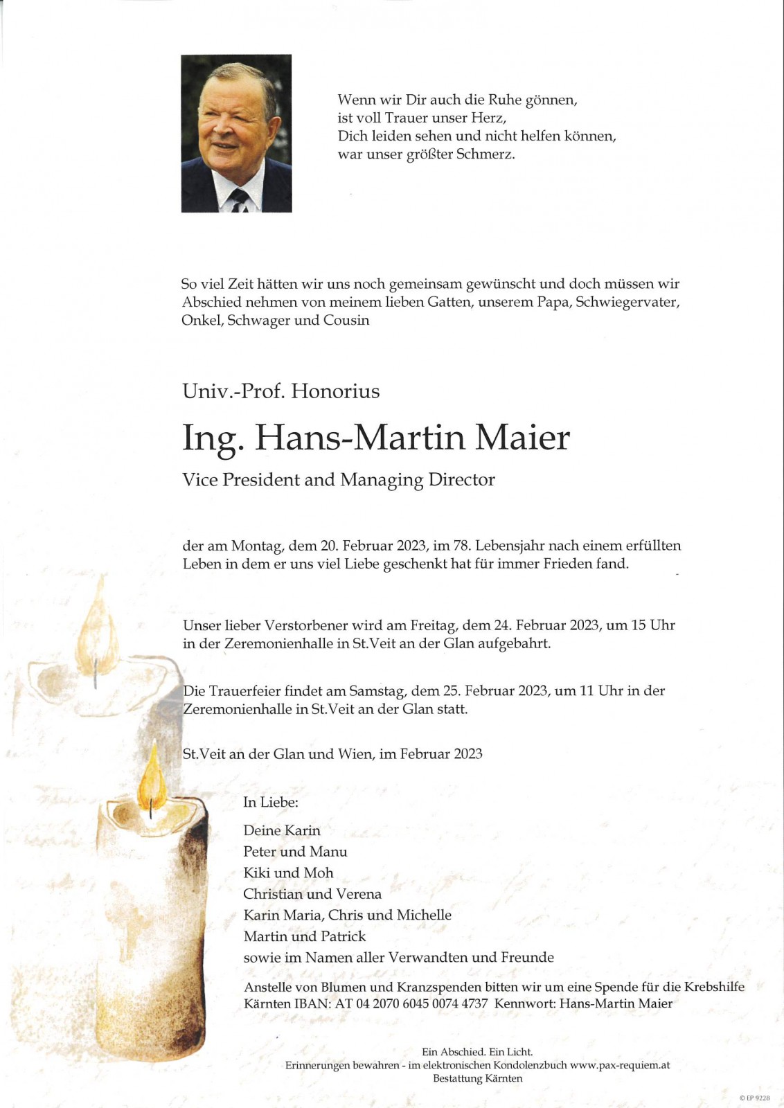 Parte Univ. Prov. Ing. Hans-Martin Maier