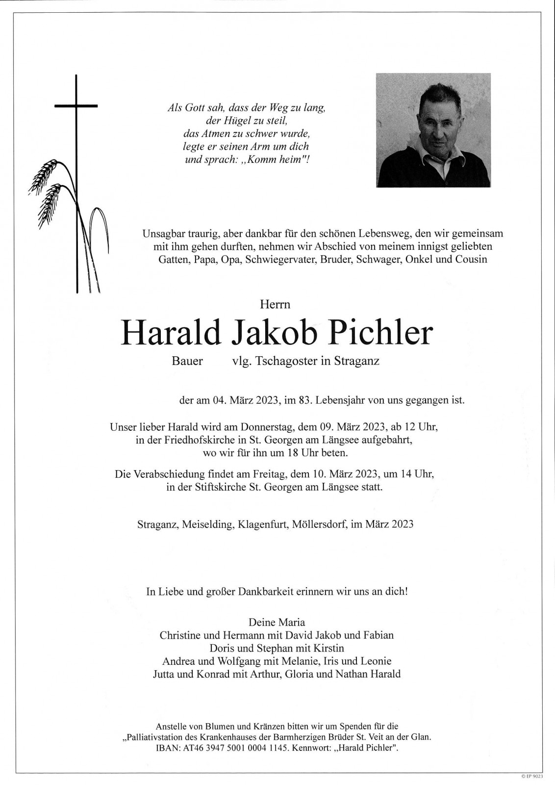 Parte Harald Jakob Pichler   vlg. Tschagoster