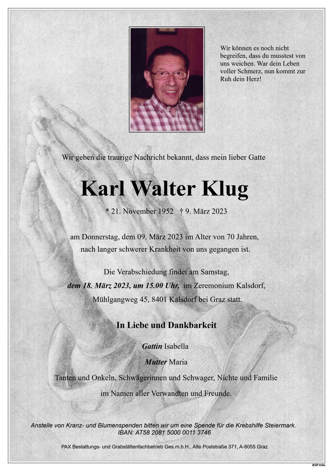 Parte Karl Walter Klug