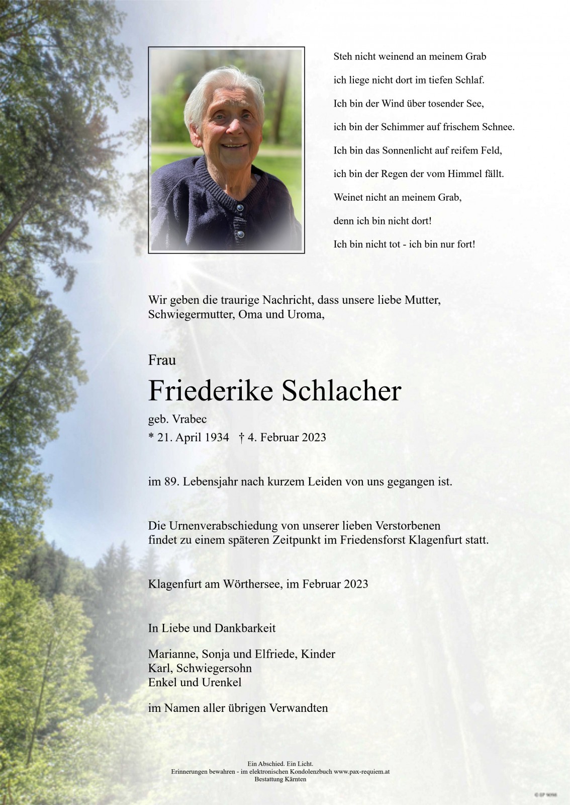 Parte Schlacher Friederike