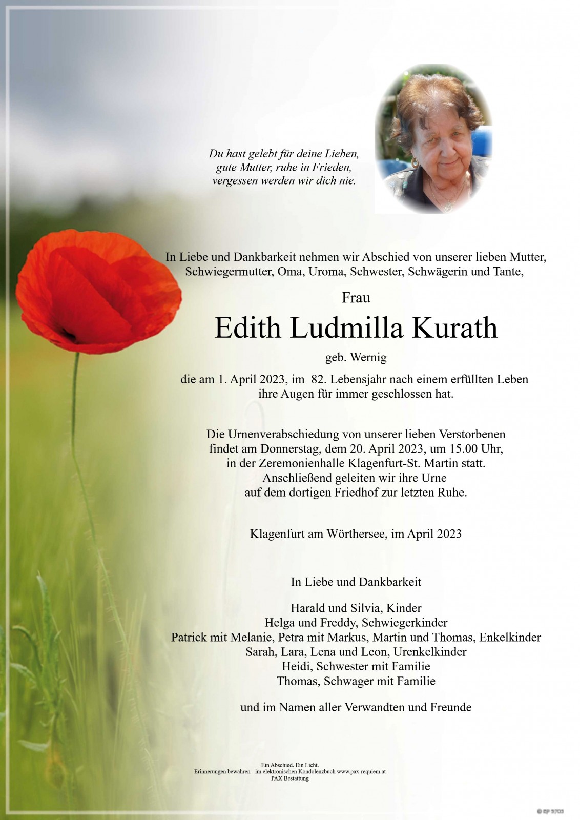 Parte Edith Ludmilla Kurath