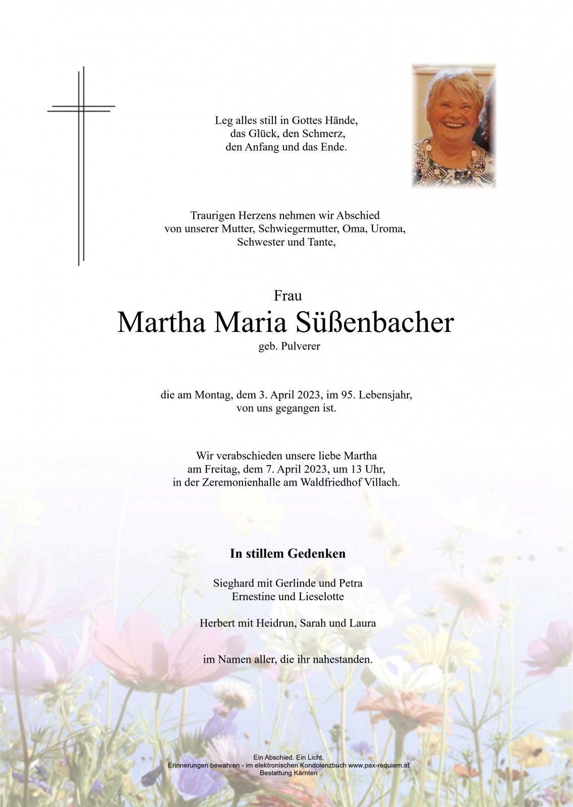 Parte Martha Maria Süßenbacher, geb. Pulverer