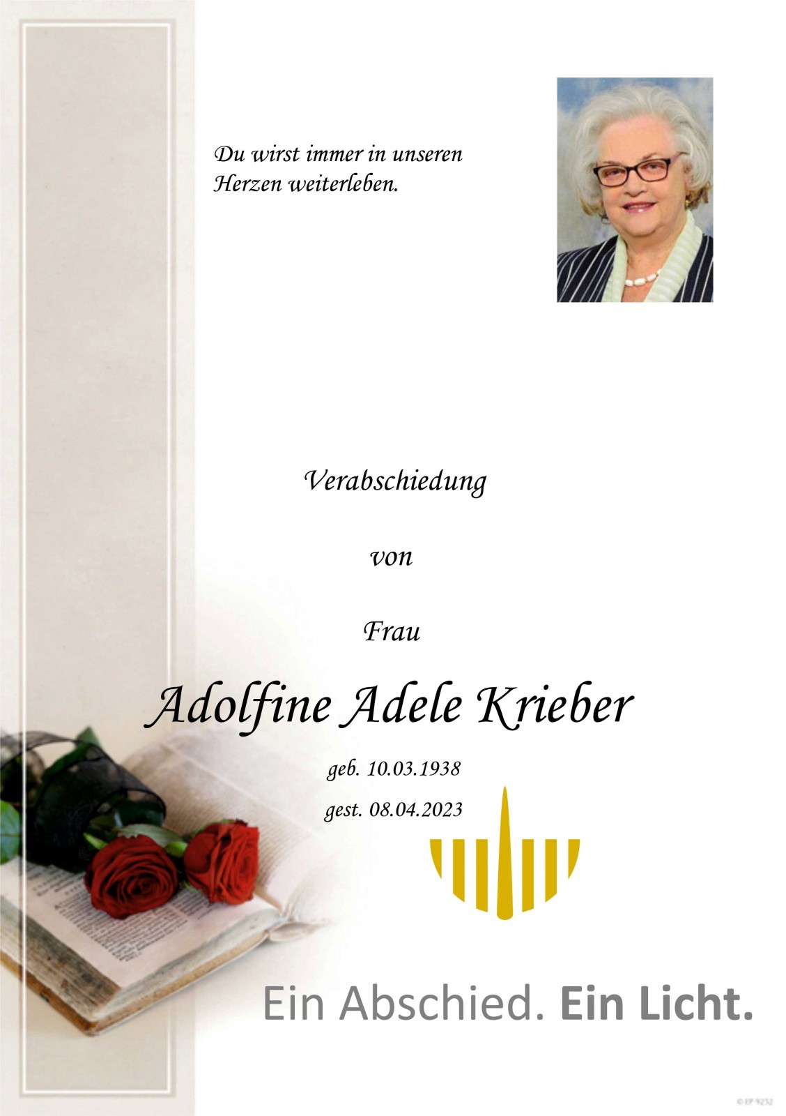 Parte Adolfine Adele Krieber