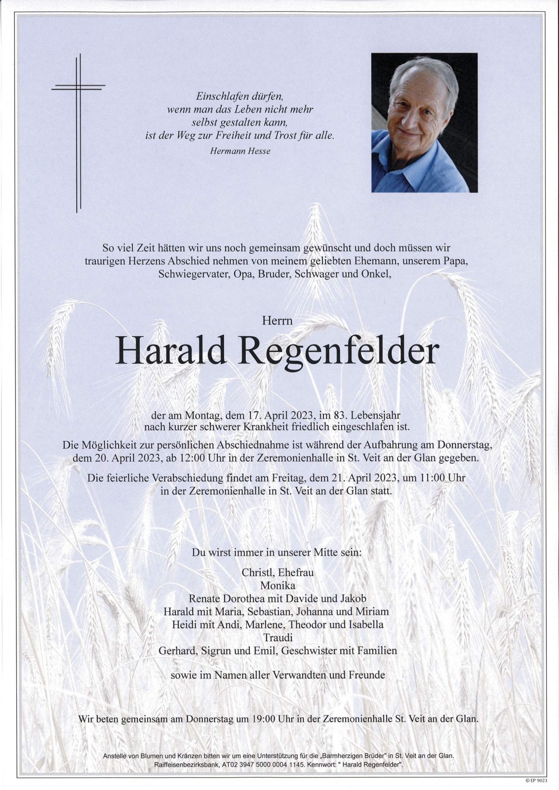 Parte Ing. Harald Regenfelder