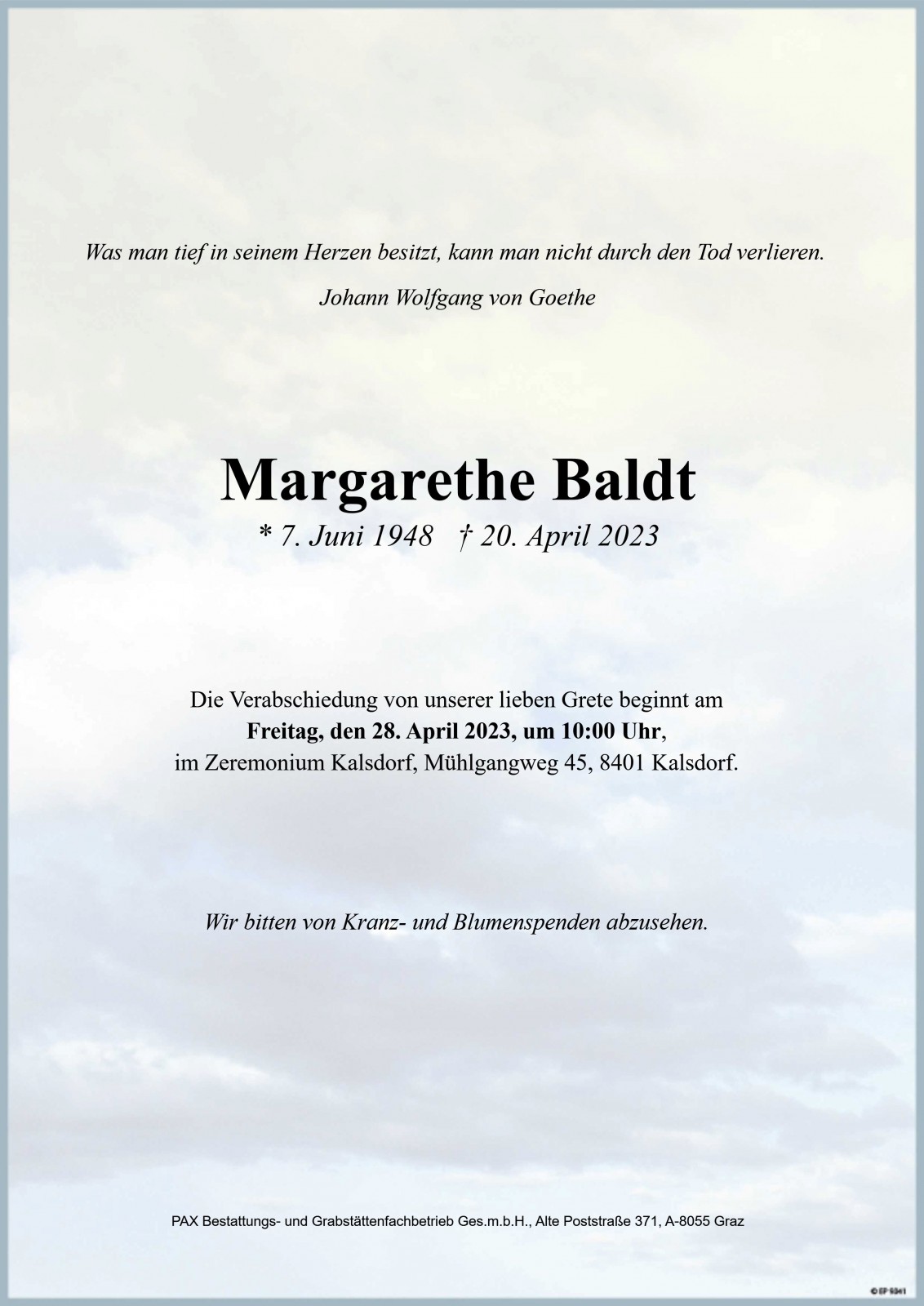 Parte Margarethe Baldt