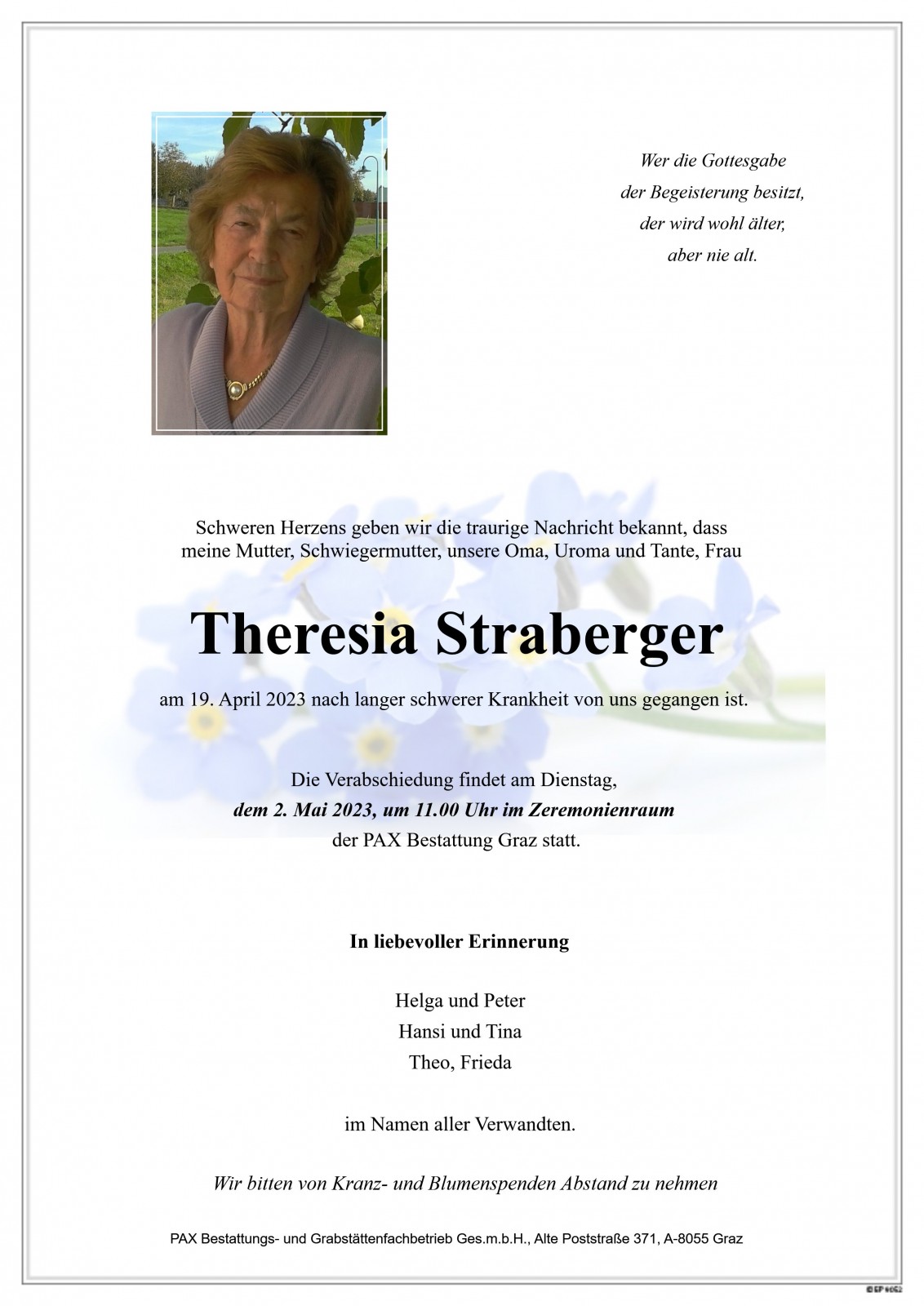 Parte Theresia Straberger