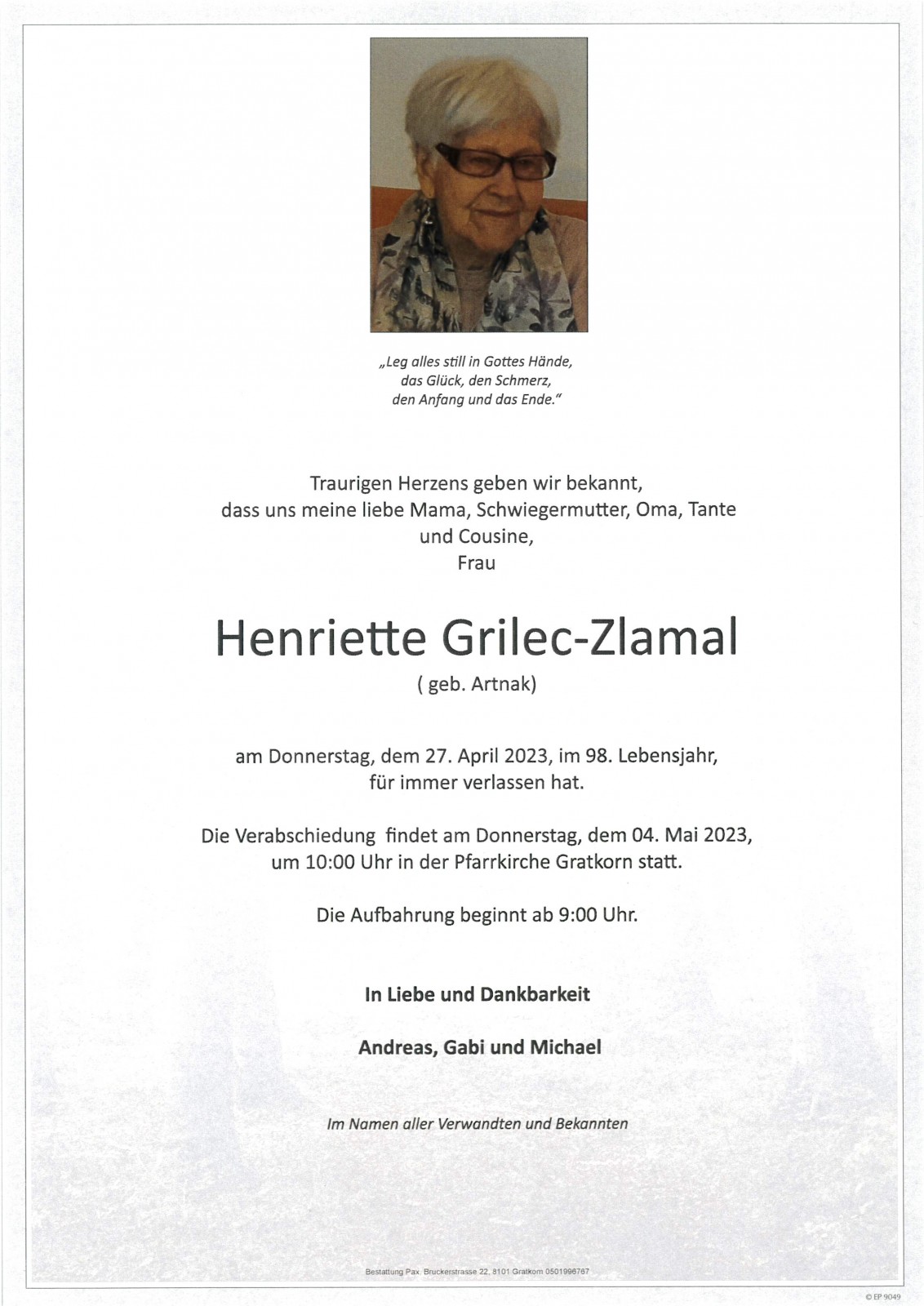 Parte Henriette Grilec-Zlamal