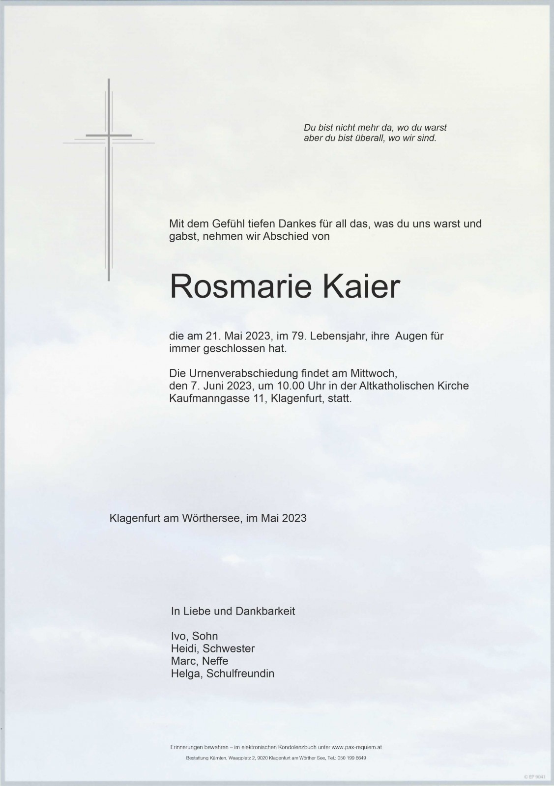 Parte Rosmarie Kaier