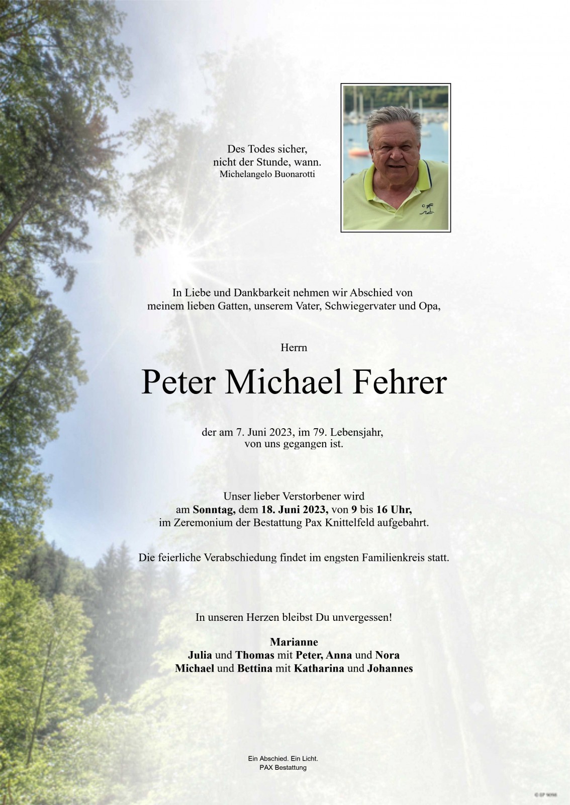 Parte Peter Michael Fehrer