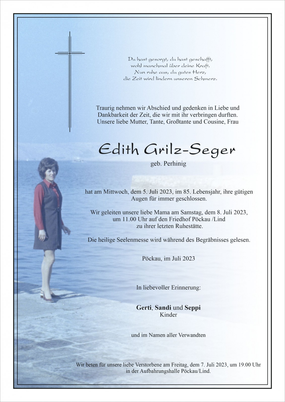 Parte Edith Grilz-Seger, geb. Perhinig