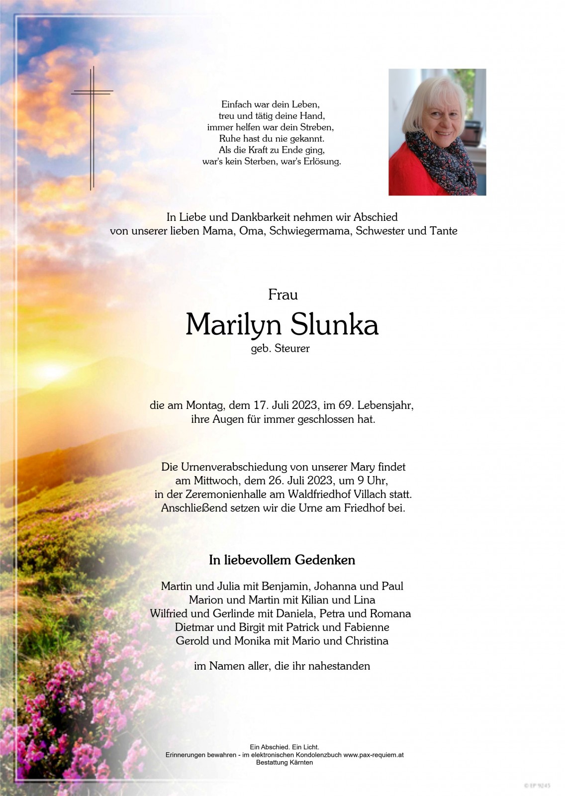 Parte Marilyn Slunka, geb. Steurer