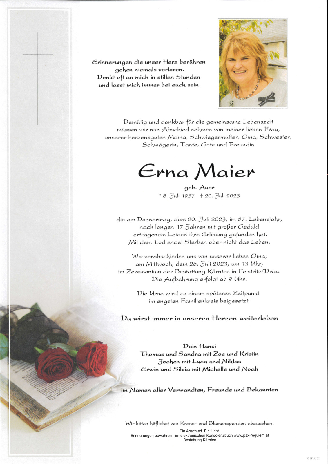 Parte Erna Maier, geb. Auer