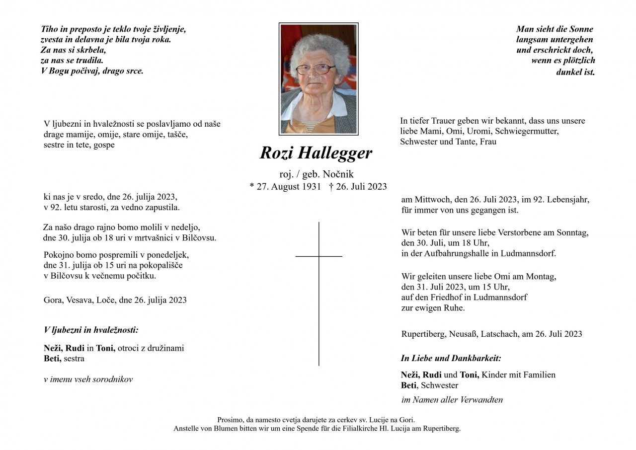 Parte Rosalia Hallegger