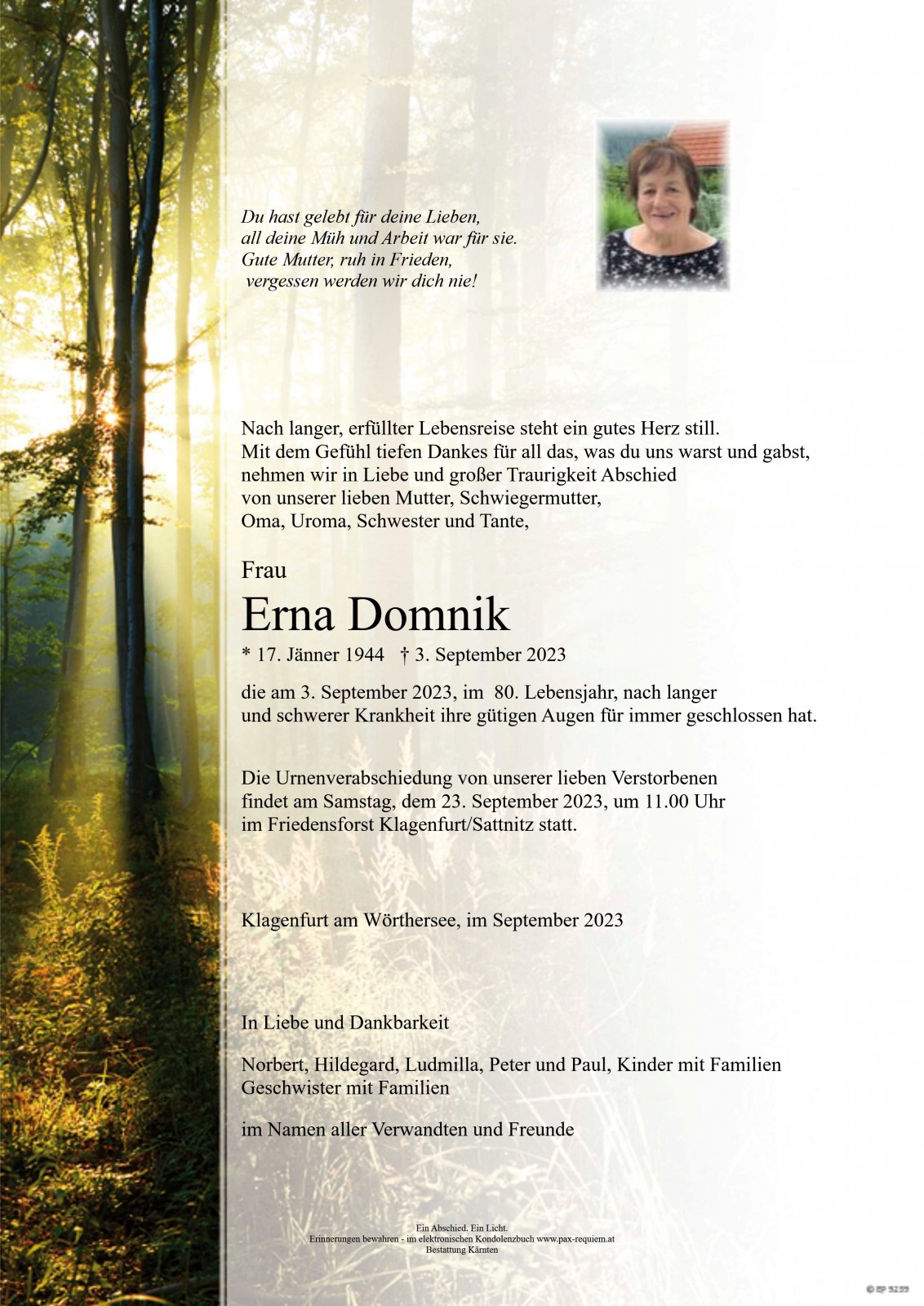 Parte Erna Domnik