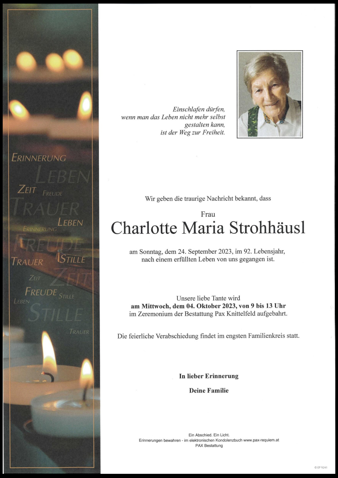 Parte Charlotte Maria Strohhäusl