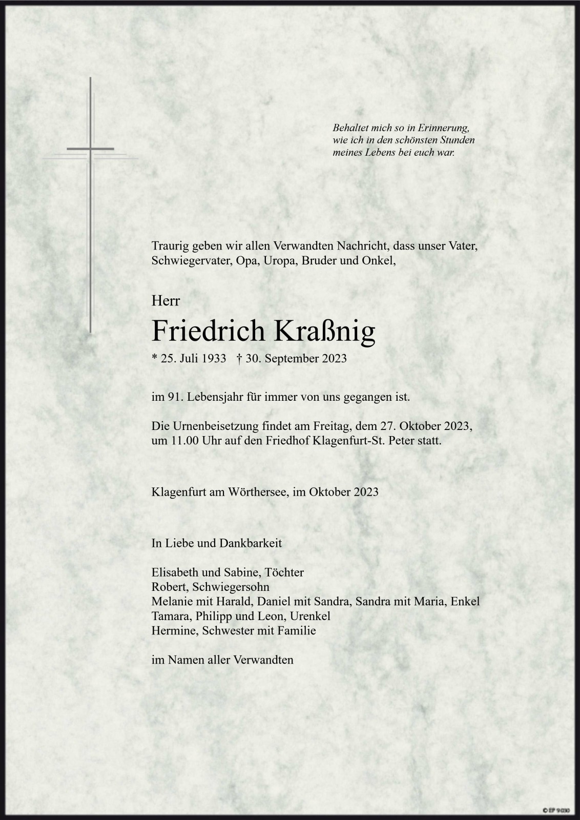 Parte Friedrich Kraßnig