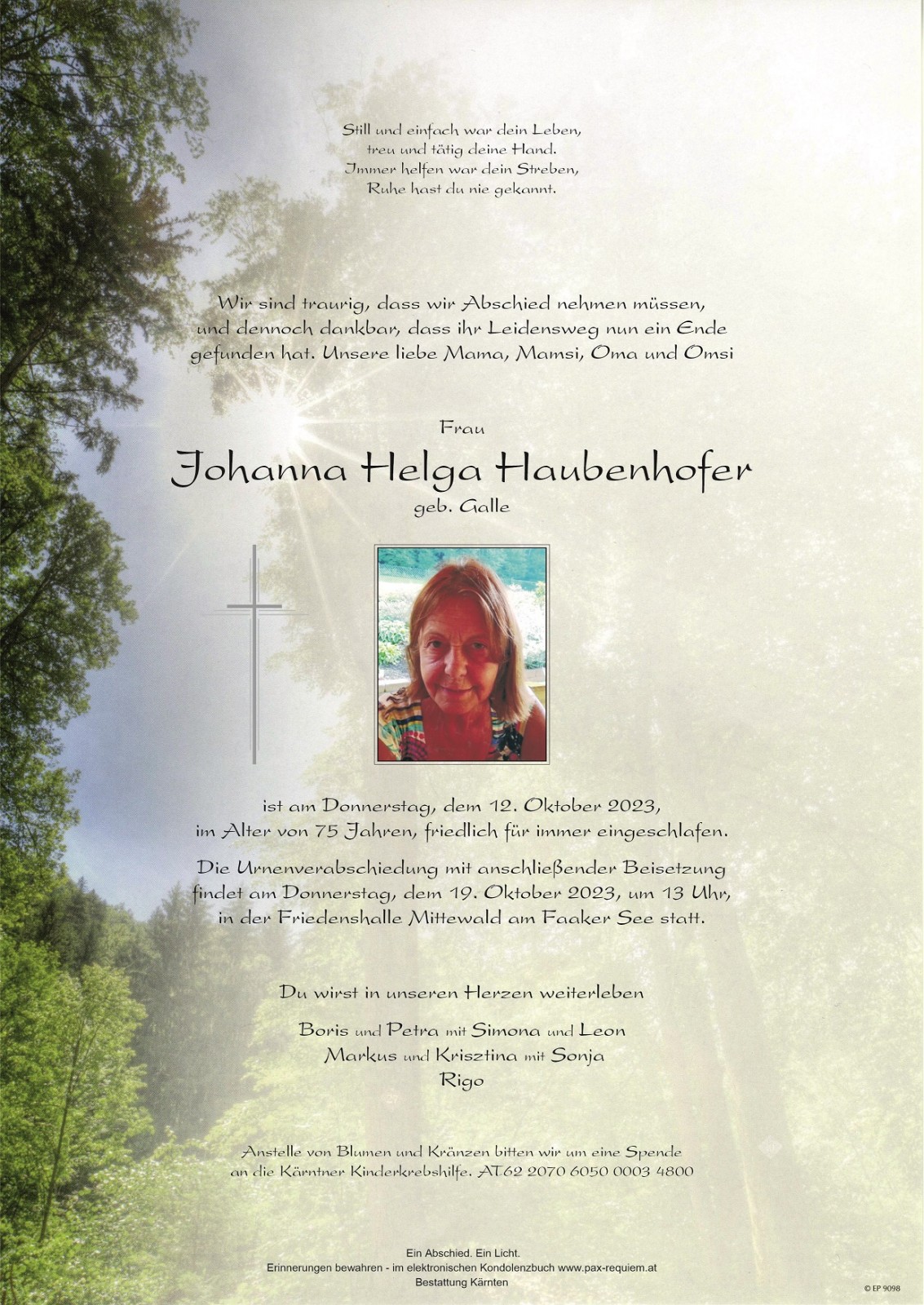 Parte Johanna Helga Haubenhofer