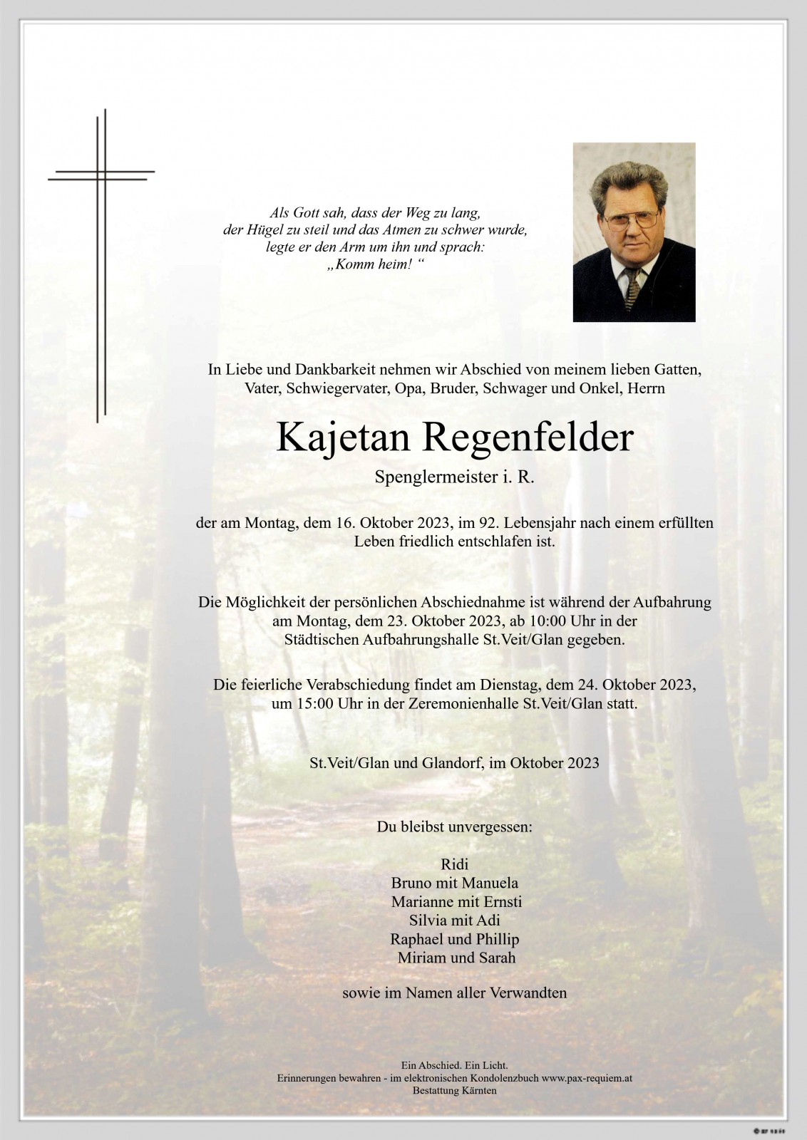 Parte Kajetan Regenfelder