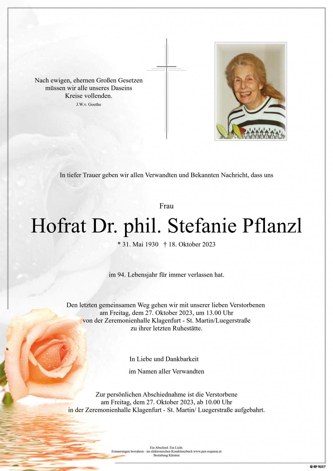 Parte Hofrat Dr. phil. Stefanie Pflanzl