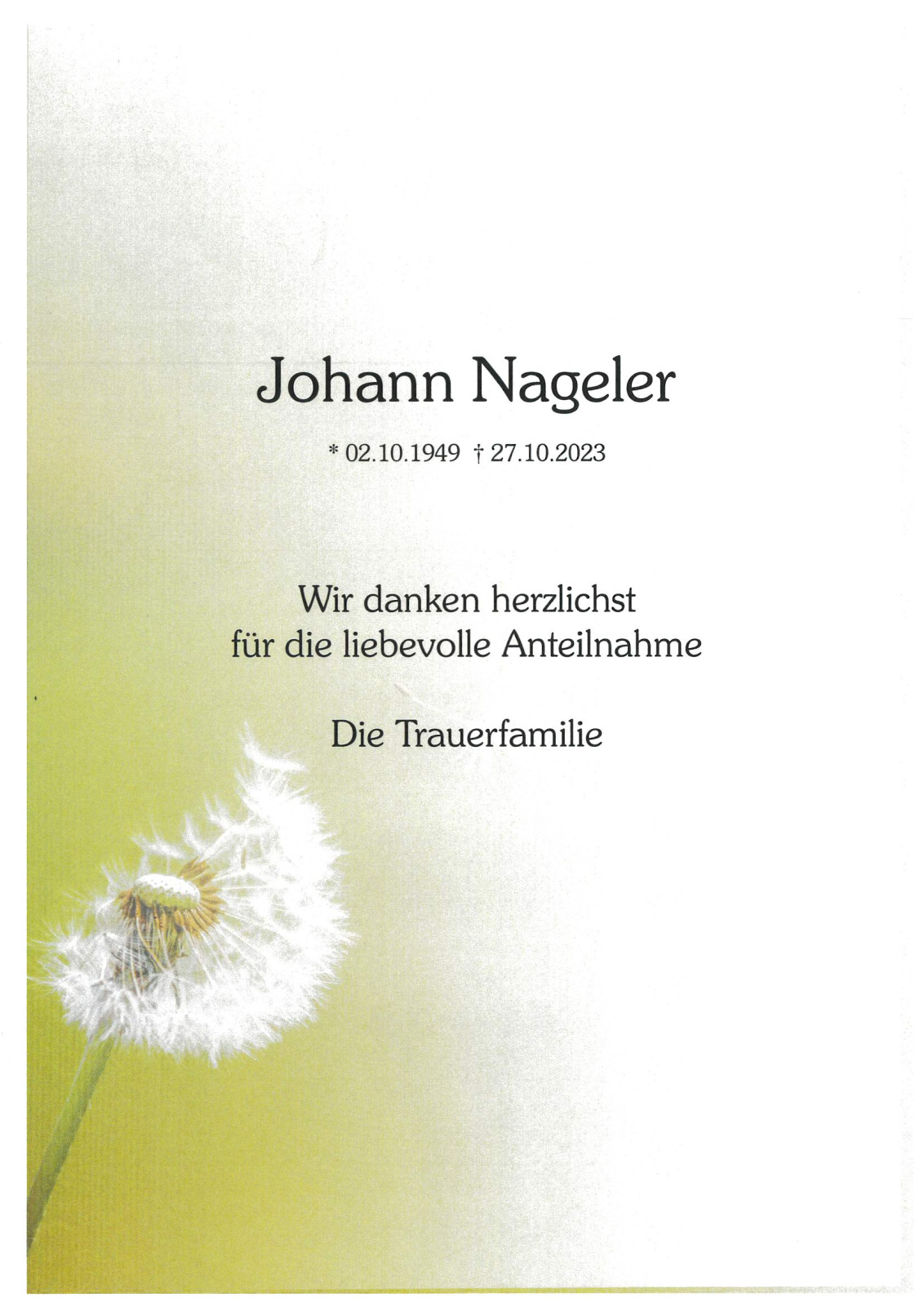 Parte Johann Nageler