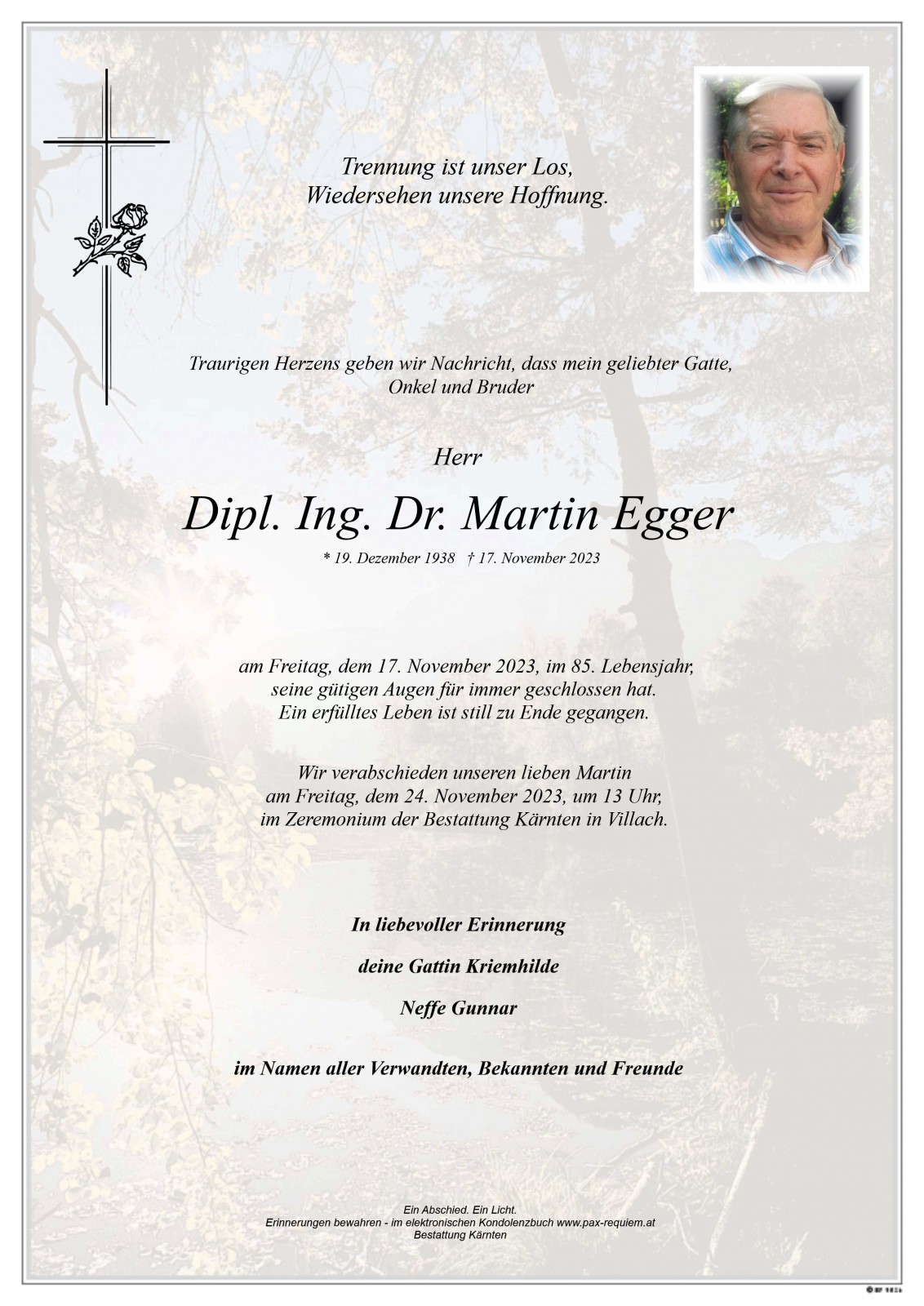 Parte Martin Egger Dipl. Ing. Dr.