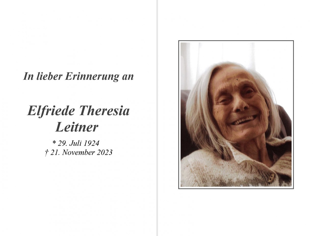 Parte Elfriede Theresia Leitner