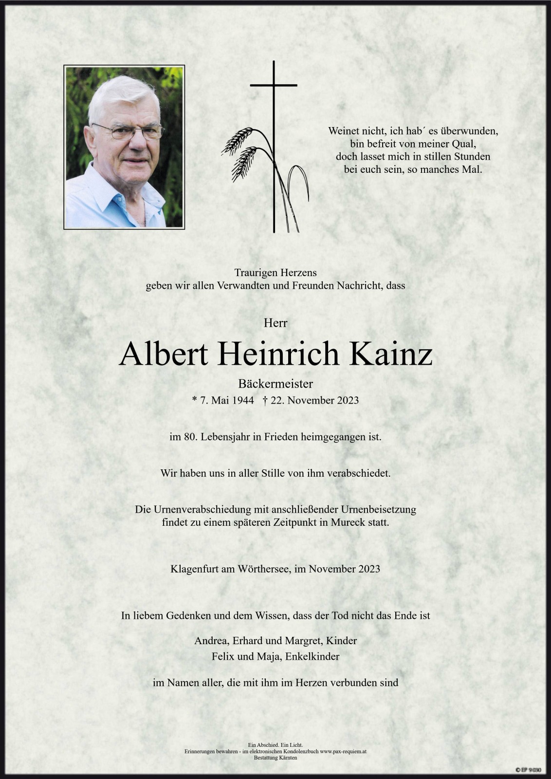 Parte Albert Heinrich Kainz