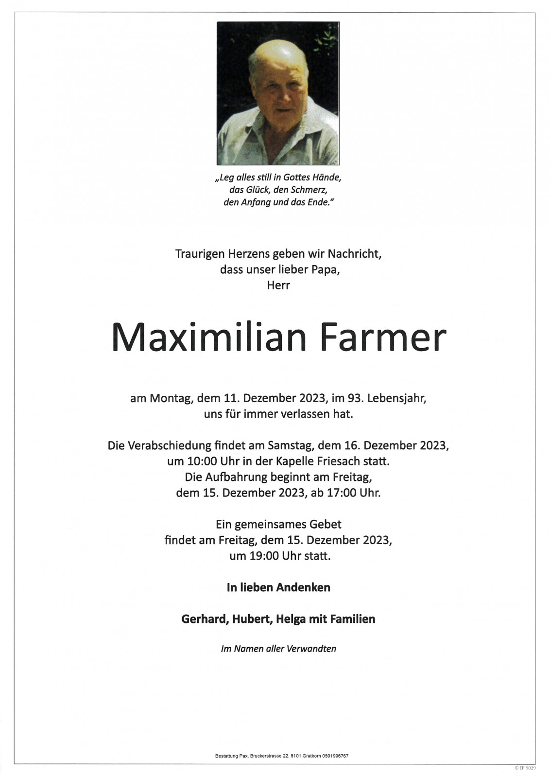 Parte Maximilian Farmer