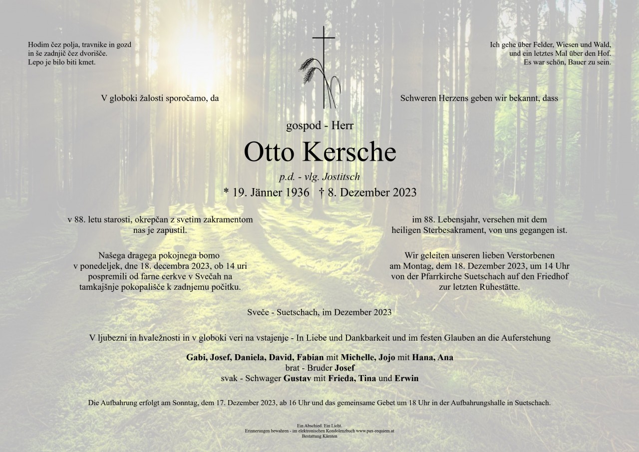 Parte Otto Kersche, vlg. Jostitsch