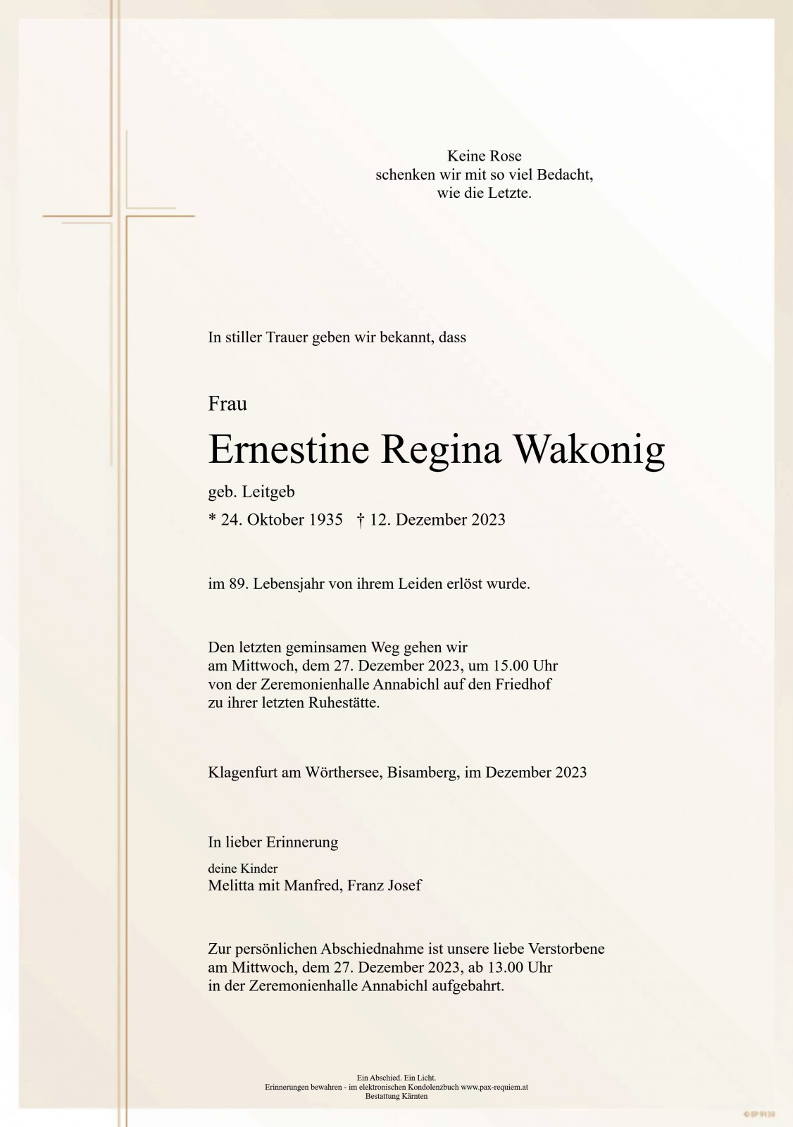 Parte Ernestine Regina Wakonig