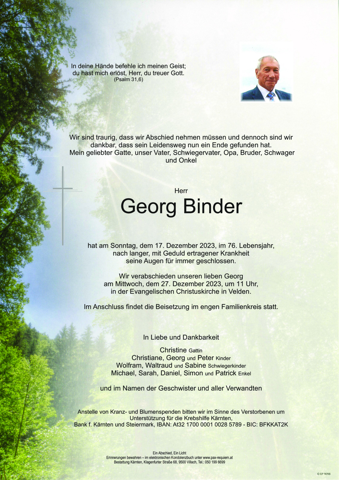 Parte Georg Binder sen.