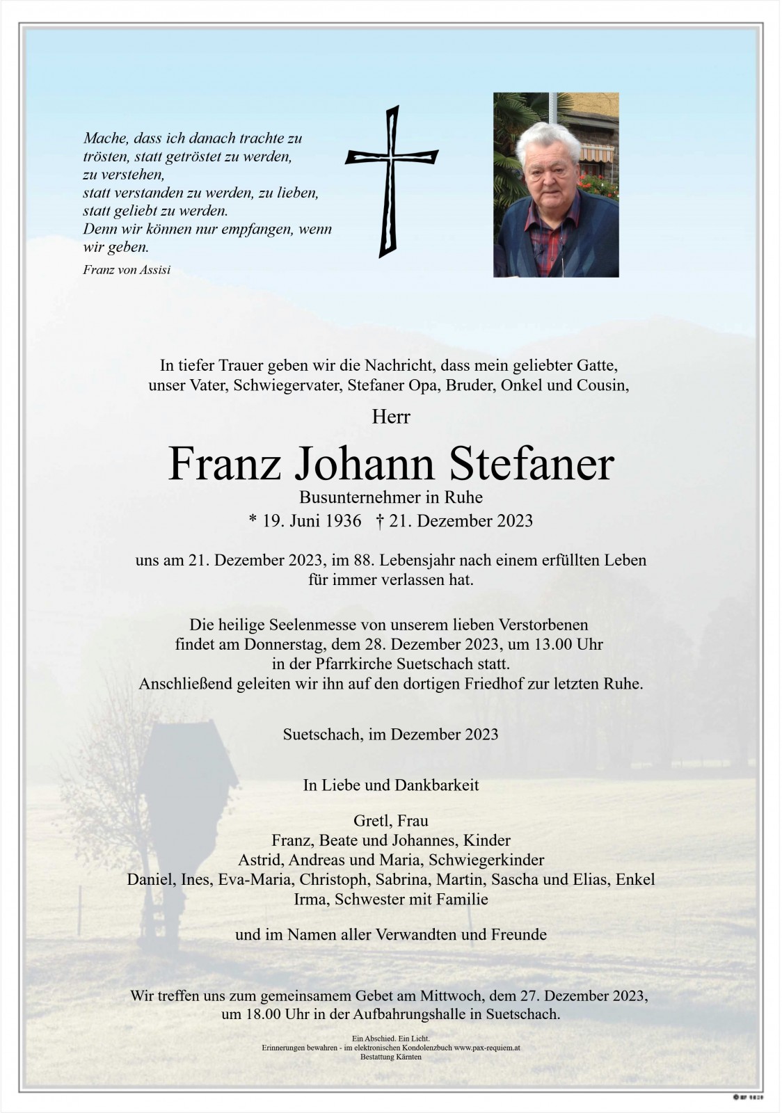 Parte Franz Johann Stefaner