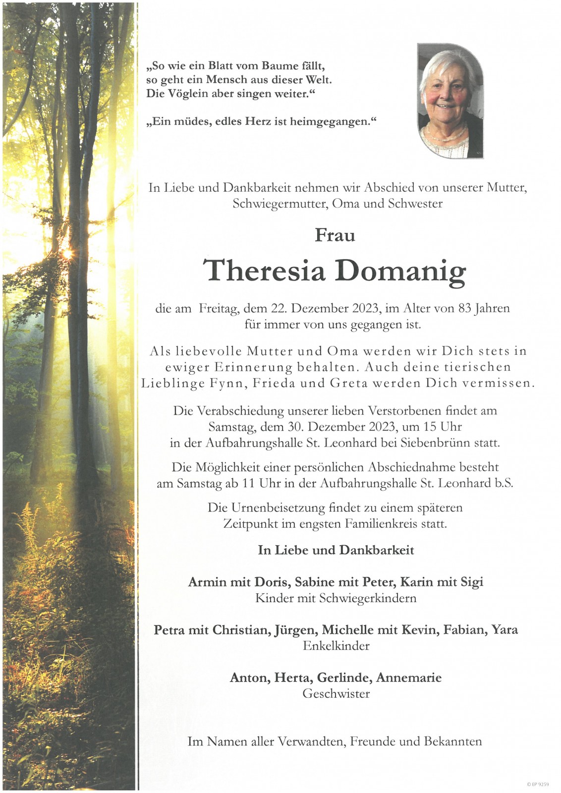 Parte Theresia Domanig