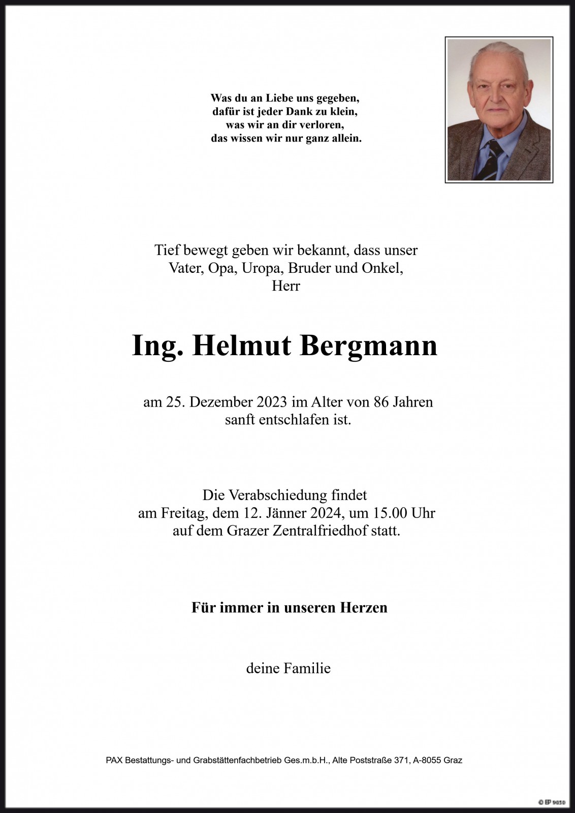 Parte Ing. Helmut Bergmann