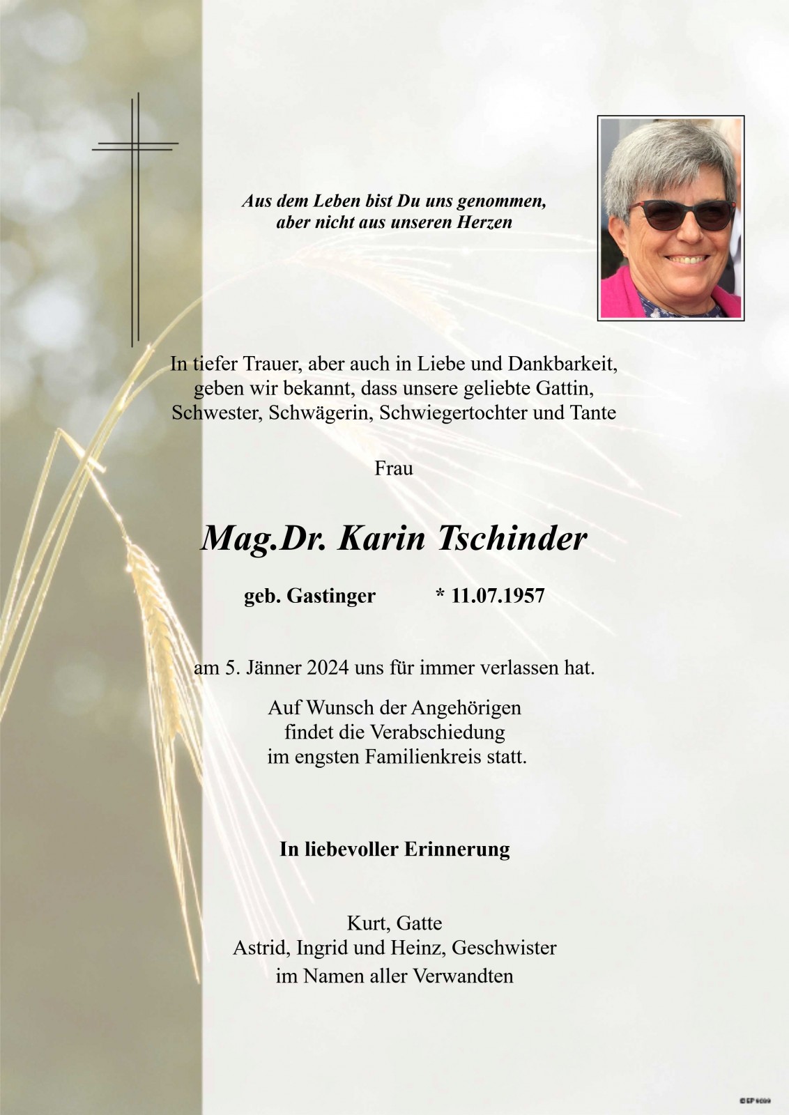 Parte Mag. Dr. Karin Tschinder