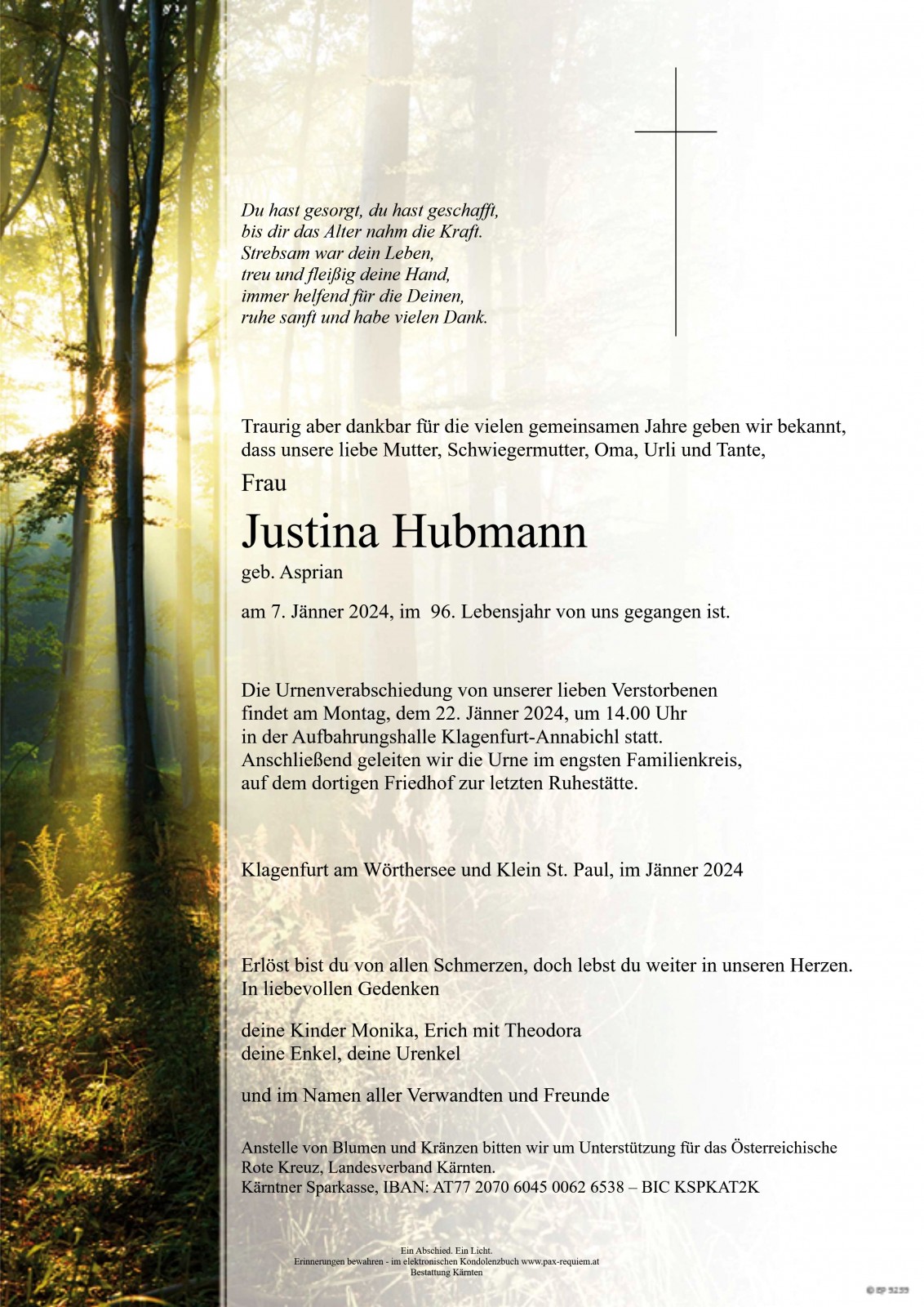 Parte Justina Hubmann