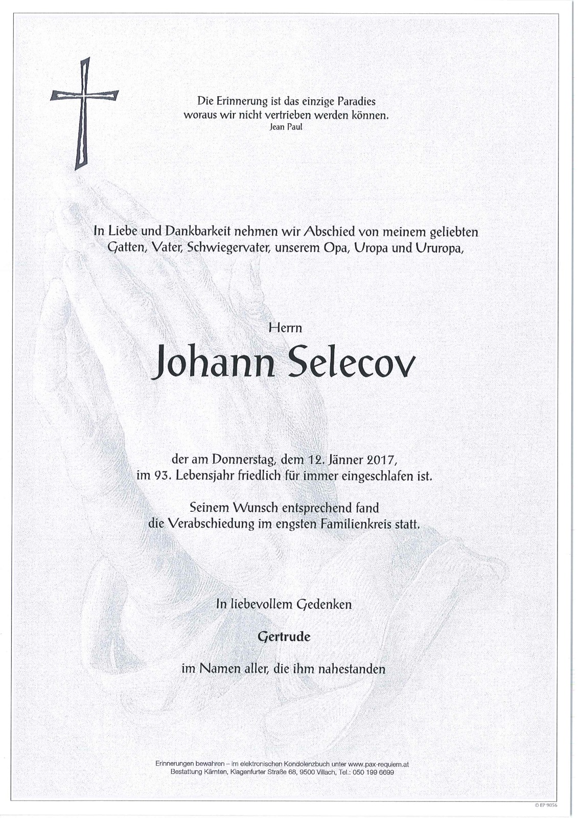 Parte Johann Selecov