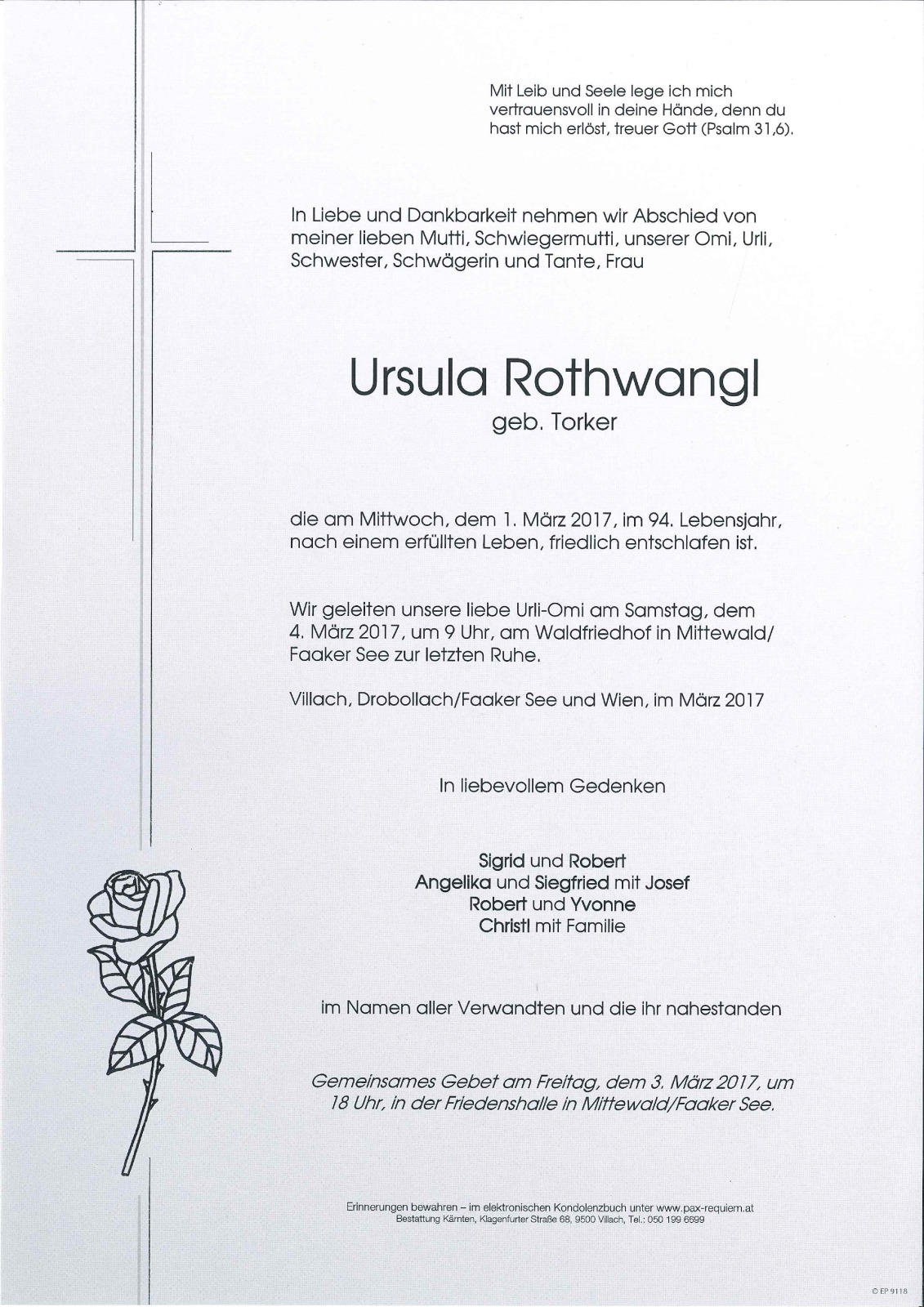 Parte Sabina Ursula Rothwangl