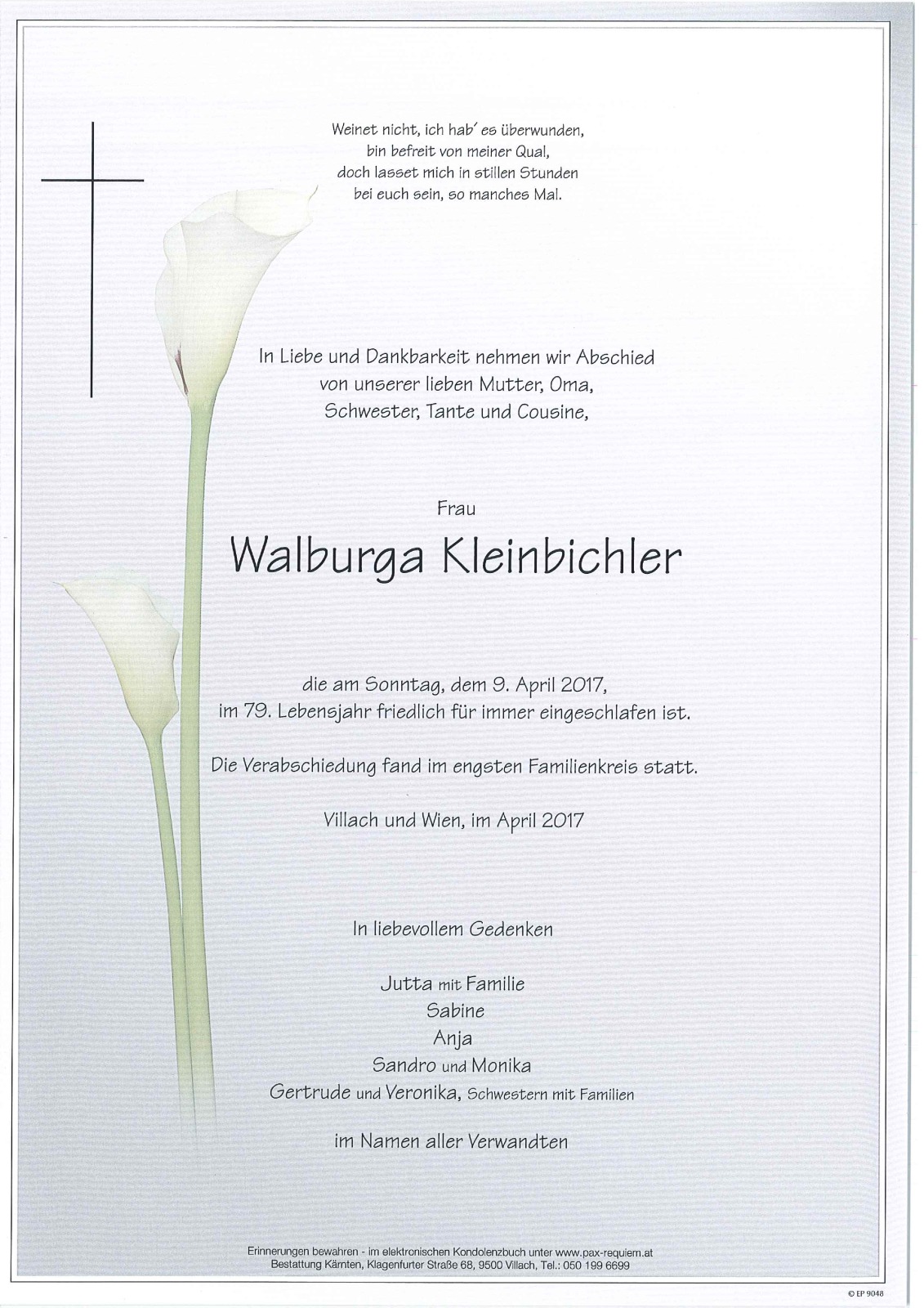 Parte Walburga Kleinbichler