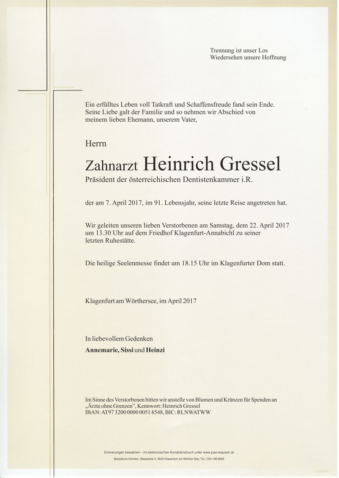 Parte Zahnarzt Heinrich Gressel