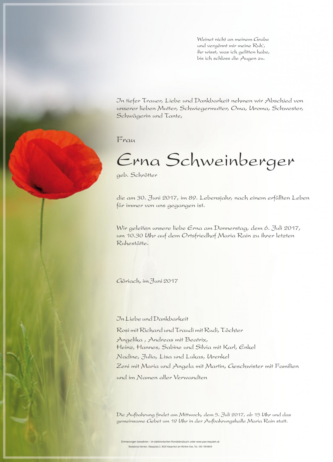 Parte Ernestine Schweinberger