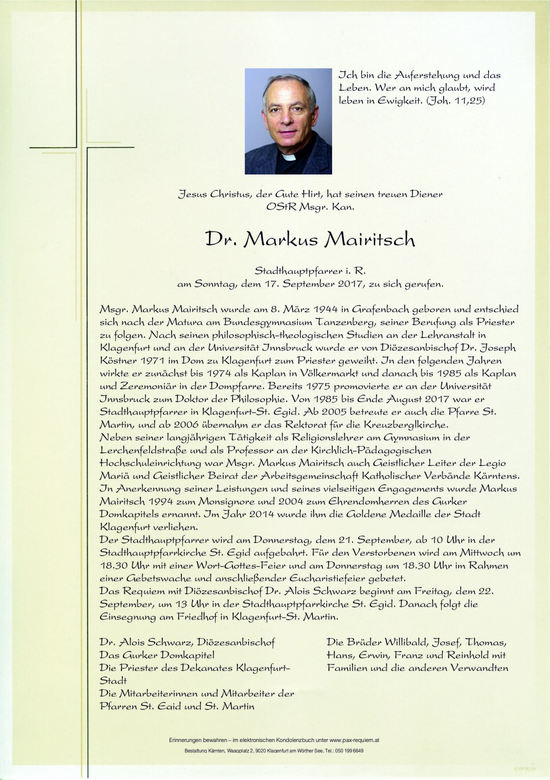 Parte Msgr. Dr. Markus Mairitsch